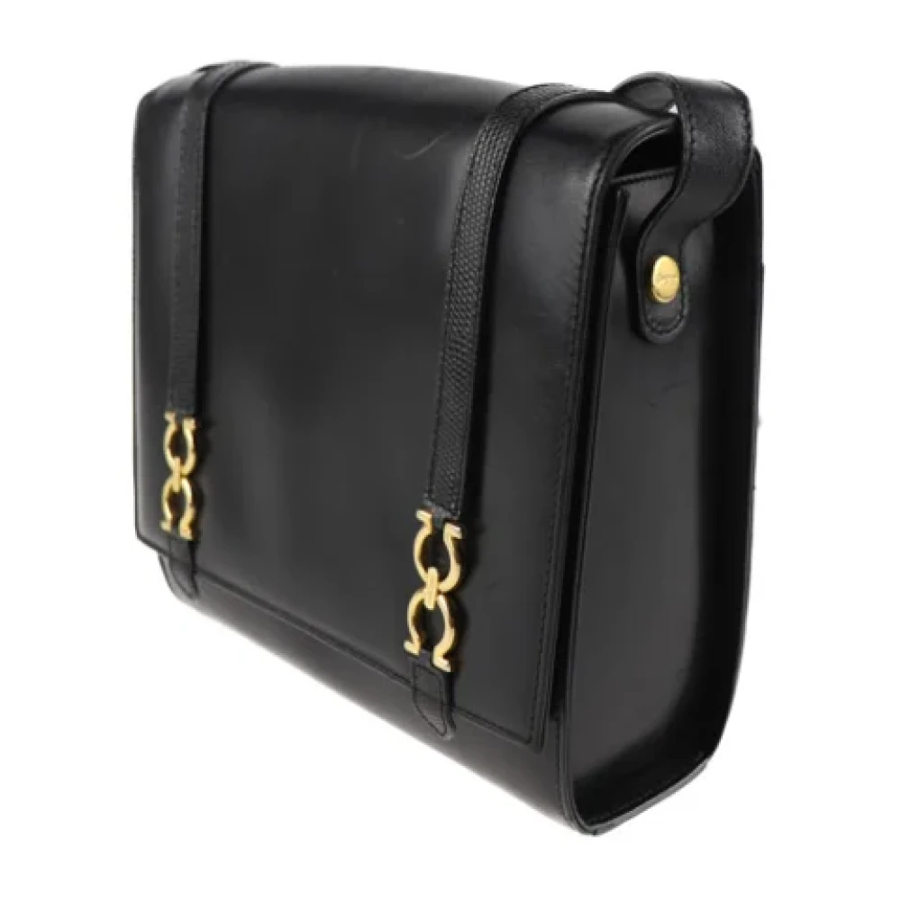 Salvatore Ferragamo Pre-owned Fabric shoulder-bags Black Dames