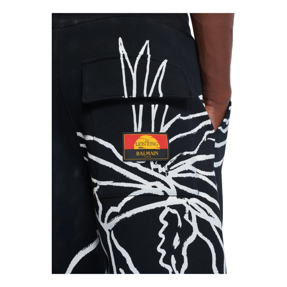 Balmain Disney x : The Lion King Jogging gedrukt Kind Vroeg Black Heren