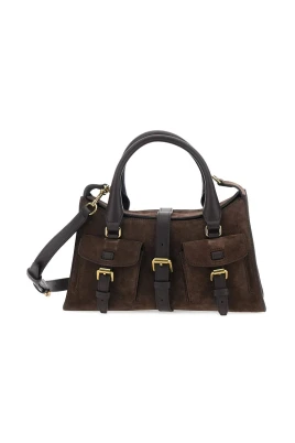 Small Roxanne Suede Buckle Tote Bag