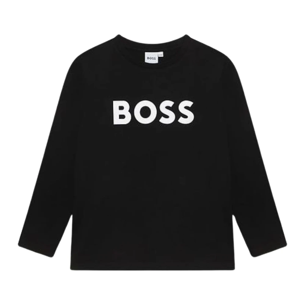 Hugo Boss Svart T-shirt med lång ärm Black, Pojke