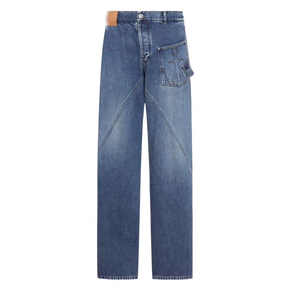 Jw Anderson Twisted Workwear Denim Jeans - Male - Straight Fit Jeans - Blue - W30 - Jeans