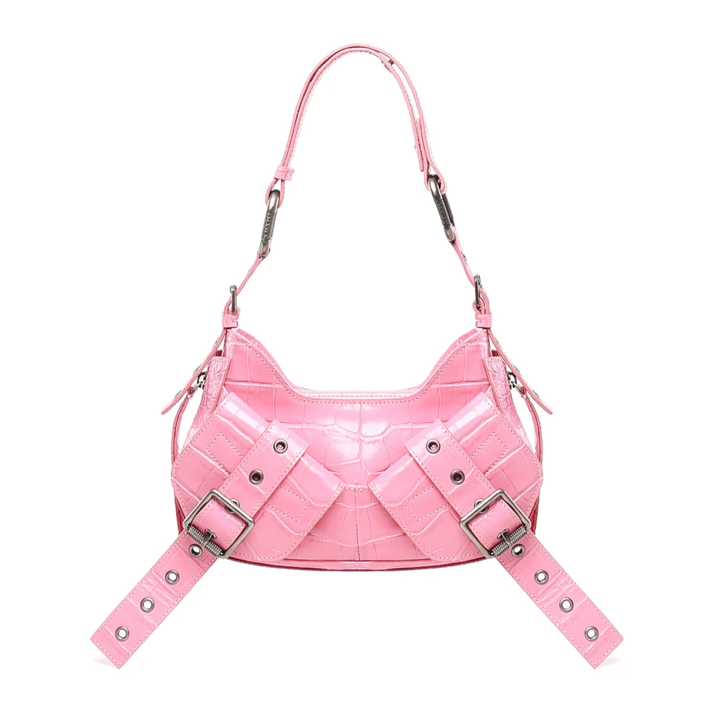 Biasia Bubble Pink Schoudertas met Banddetail Pink Dames