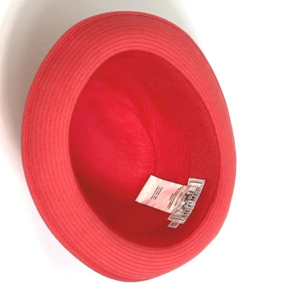 Hermès Vintage Pre-owned Cotton hats Red Dames