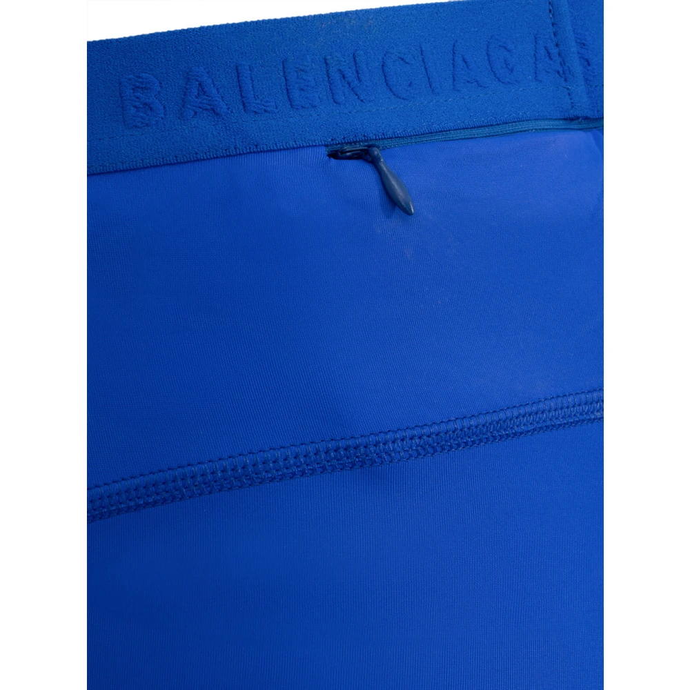 Balenciaga Athletic Cut Leggings met elastische tailleband Blue Dames