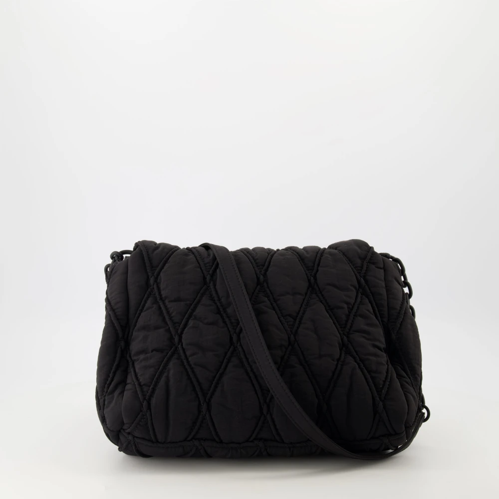 Diesel Gewatteerde Charm-D Nylon Tas Green Dames