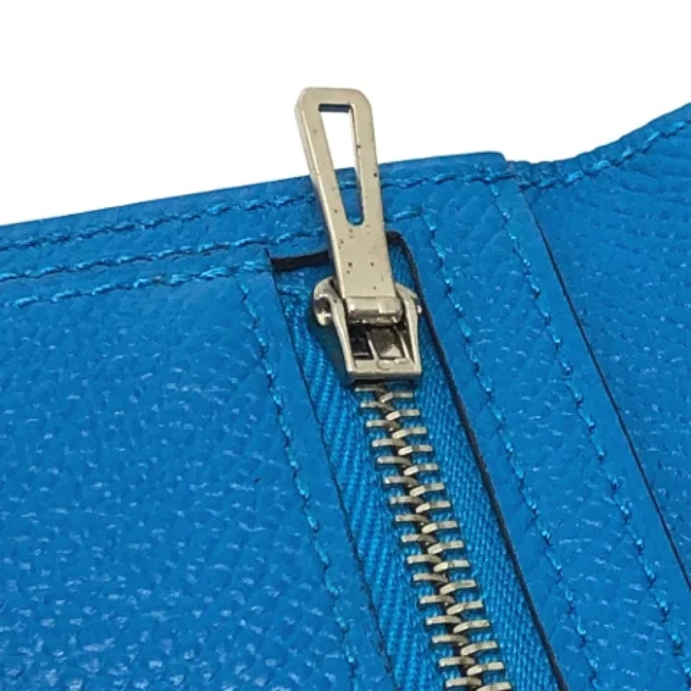 Hermès Vintage Pre-owned Leather wallets Blue Dames