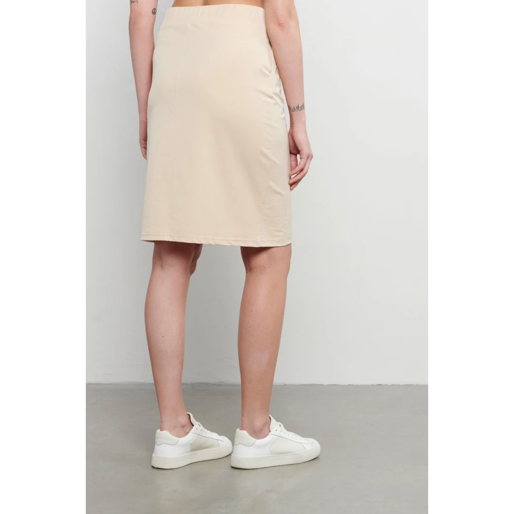 &Co Woman Minirok met ruches en hoge taille Beige Dames