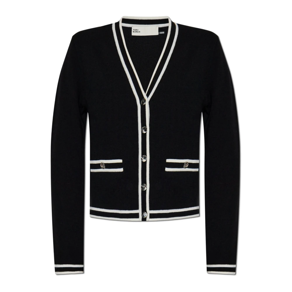 TORY BURCH Wollen vest 'Kendra' Black Dames