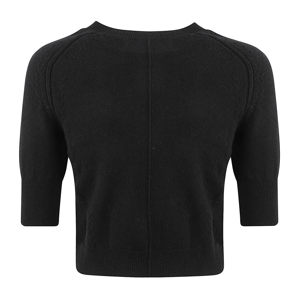 Ermanno Scervino Zwarte T-shirts en Polos met korte mouwen Black Dames