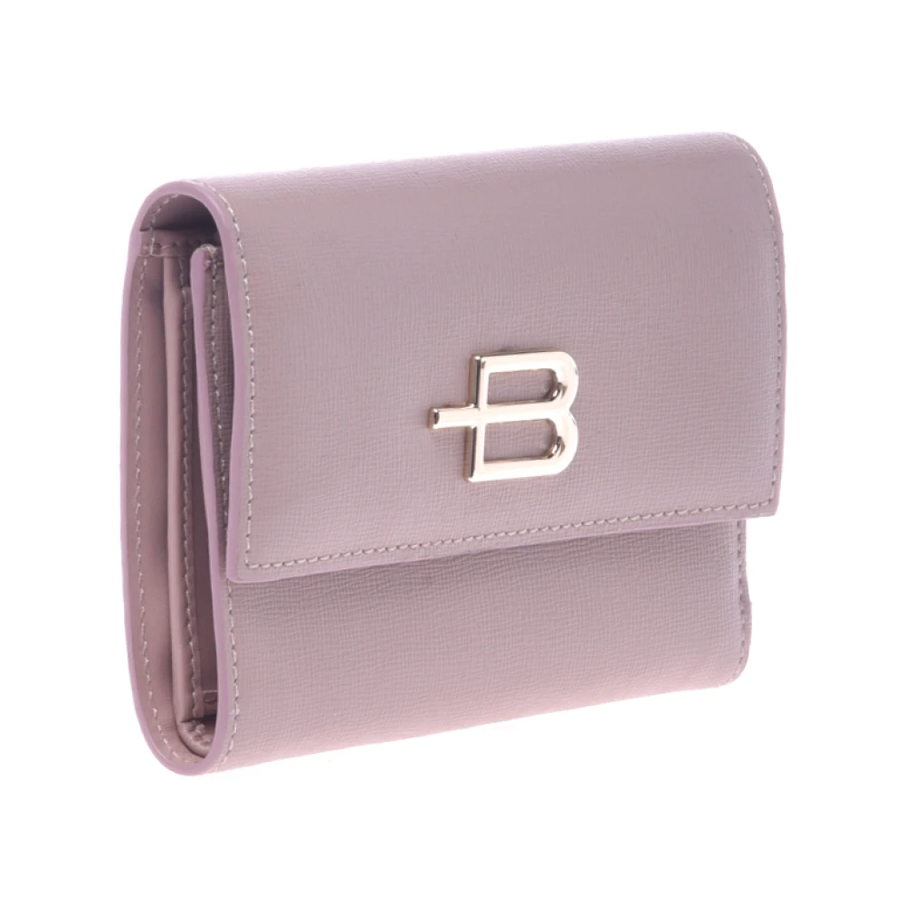 Baldinini Portemonnee van taupe saffiano leer Pink Dames