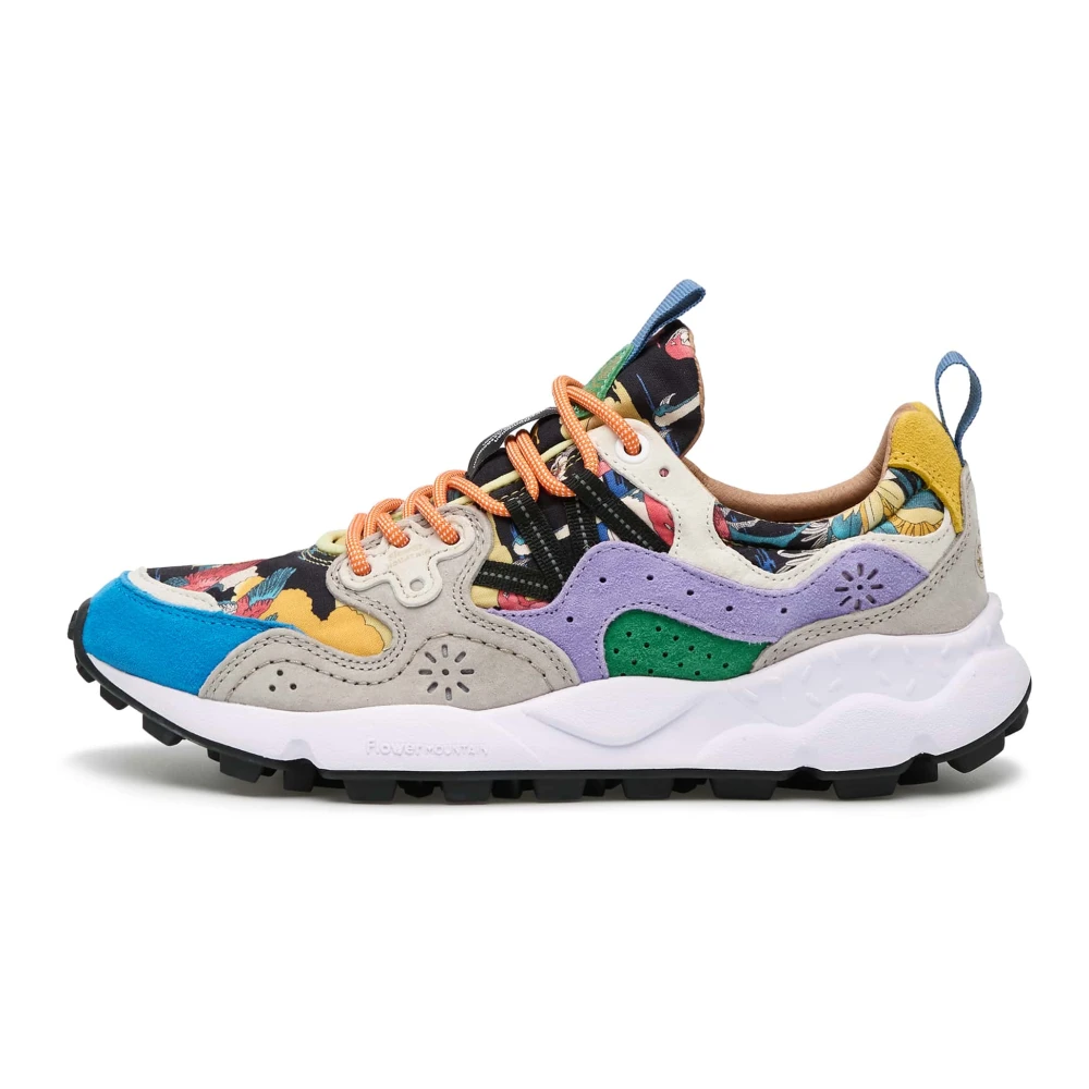 Flower Mountain Unisex Multicolor Sneakers In Suede E Tessuto Yamano 3 Uni
