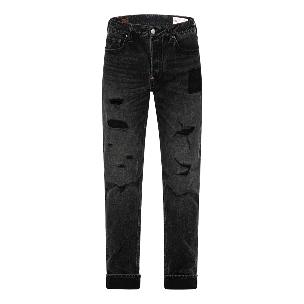 Evisu Zwarte Camouflage Brushstroke Jeans Black Heren