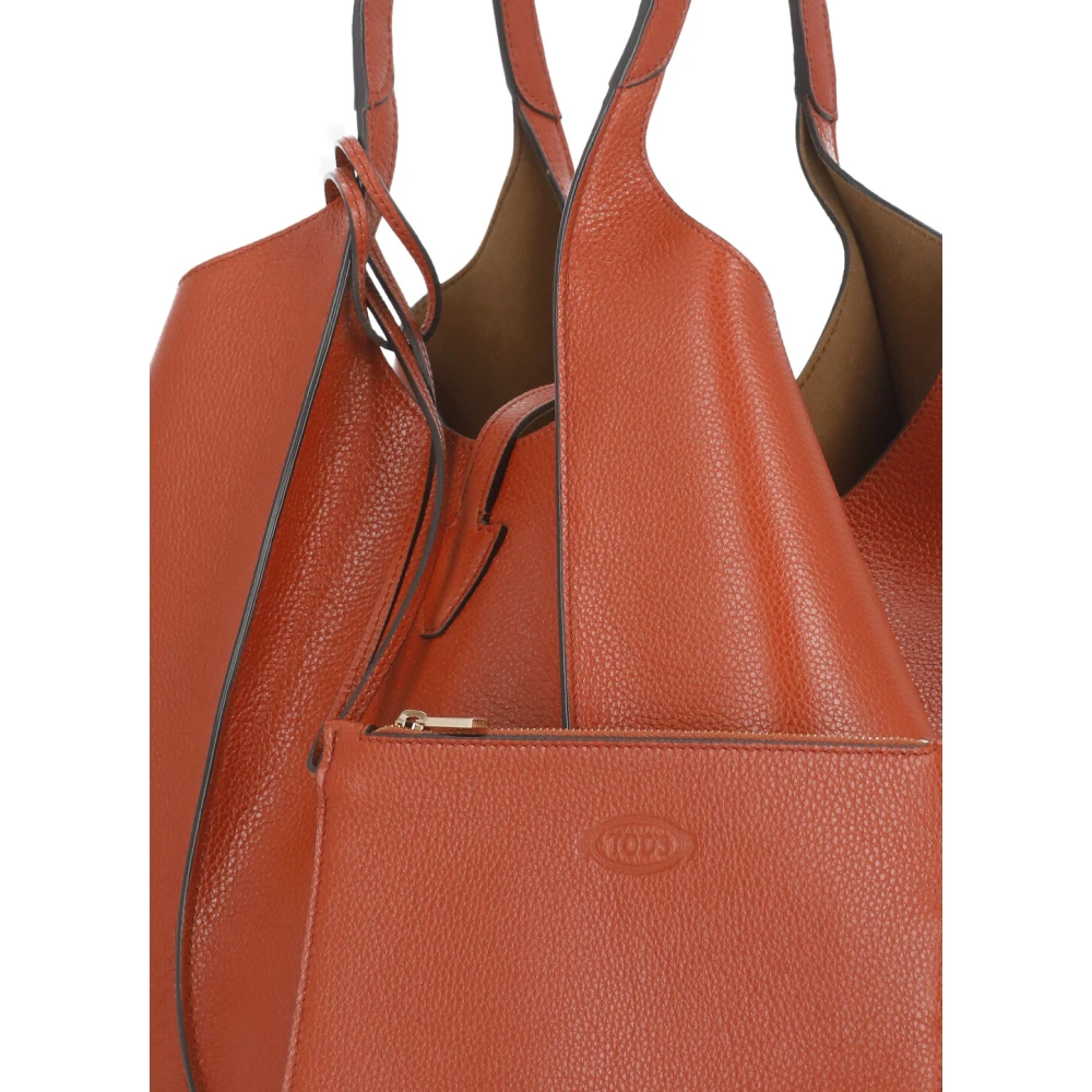 TOD'S Rode leren schoudertas met Pochette Red Dames