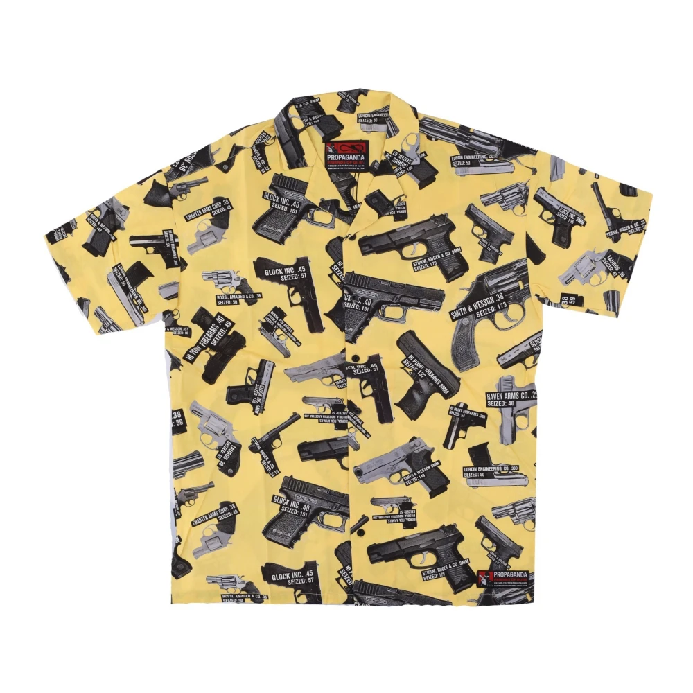 Propaganda Arsenal Beach Shirt - Kortärmad Streetwear Yellow, Herr