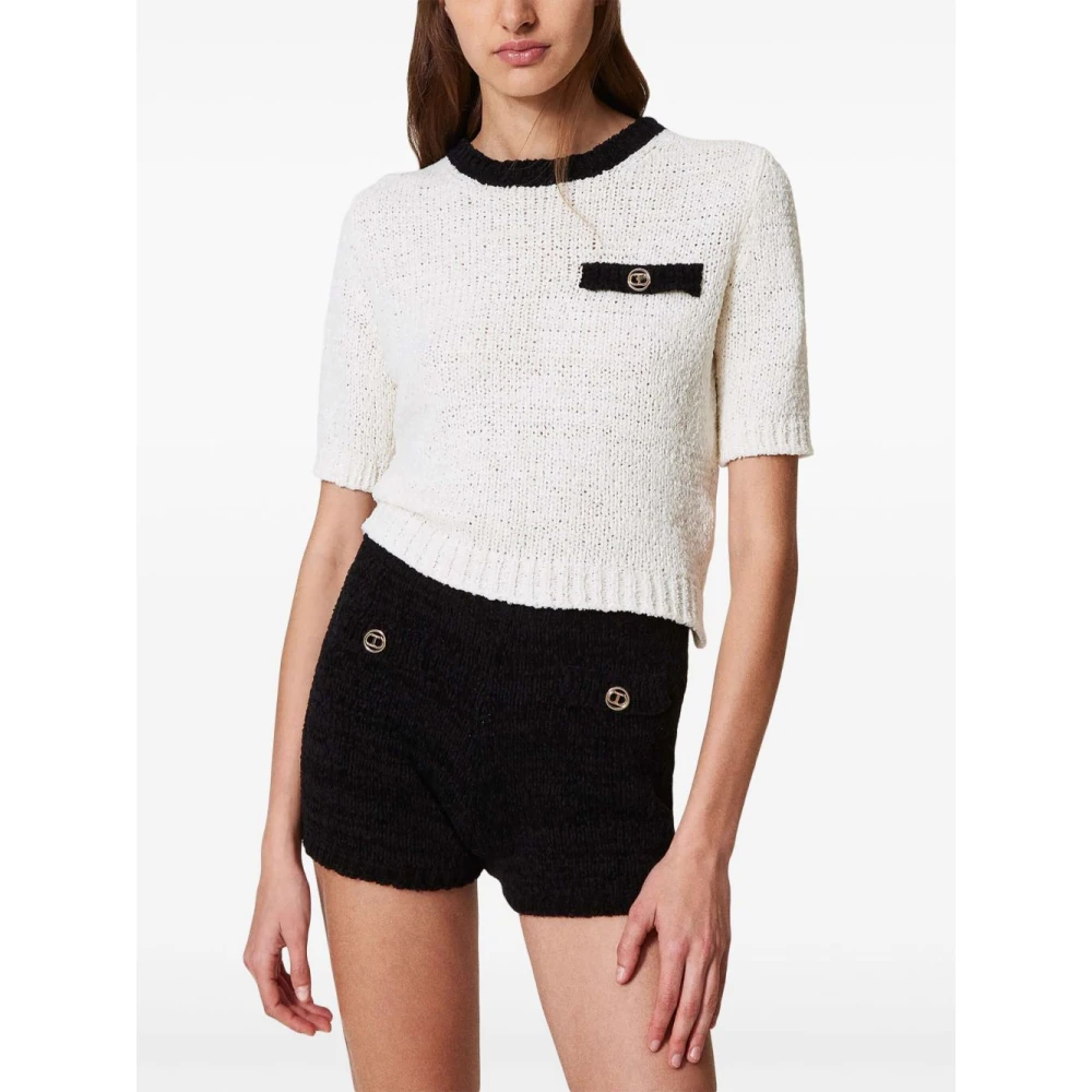 Twinset Zwarte Shorts Set Black Dames