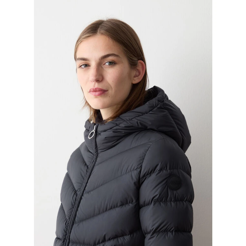 Colmar Zwarte gewatteerde damesjas met capuchon Black Dames