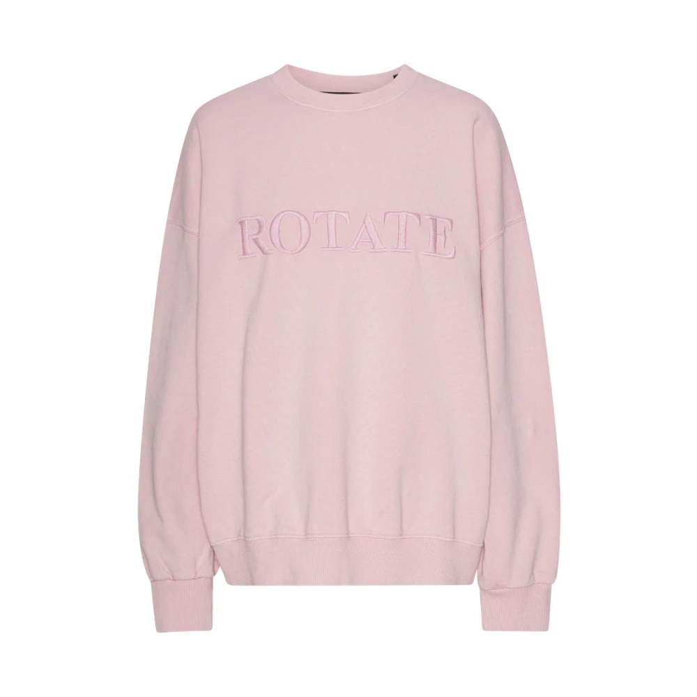 Rotate Birger Christensen Sprookje Logo Crewneck Sweatshirt Pink Dames