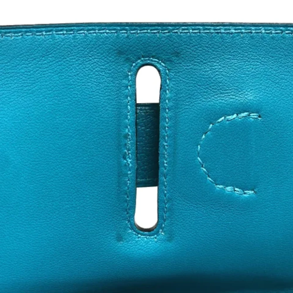 Hermès Vintage Pre-owned Leather pouches Blue Dames