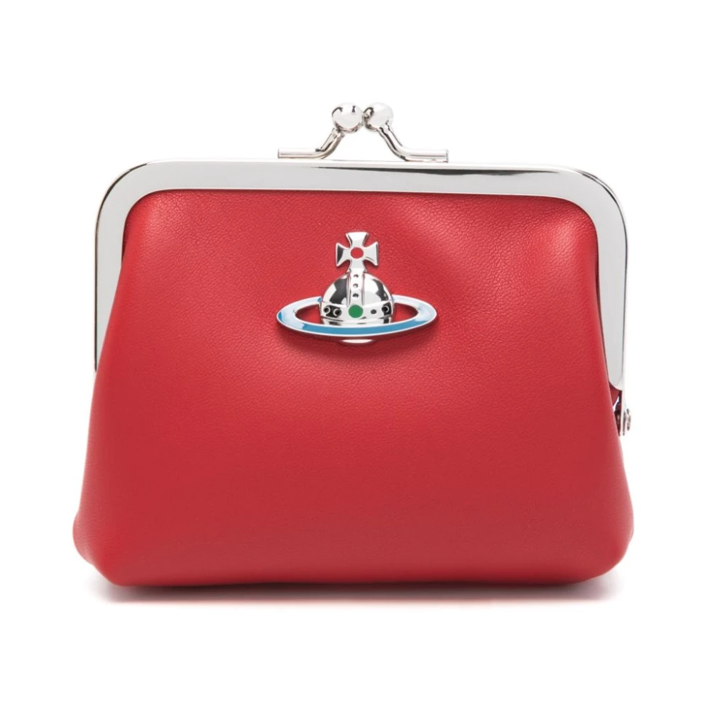 Vivienne Westwood Rode Leren Portemonnee Orb Detail Red Dames