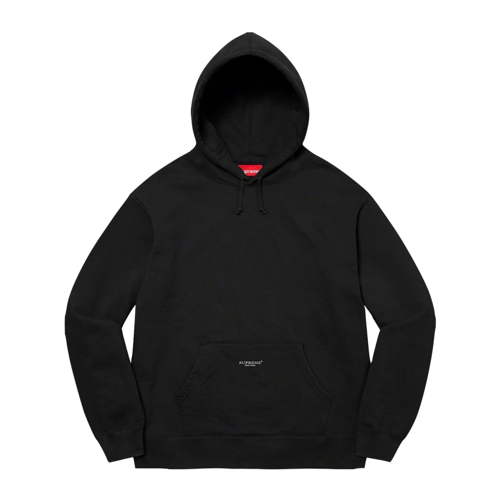 Supreme Beperkte Oplage Micro Logo Hoodie Zwart Black Heren