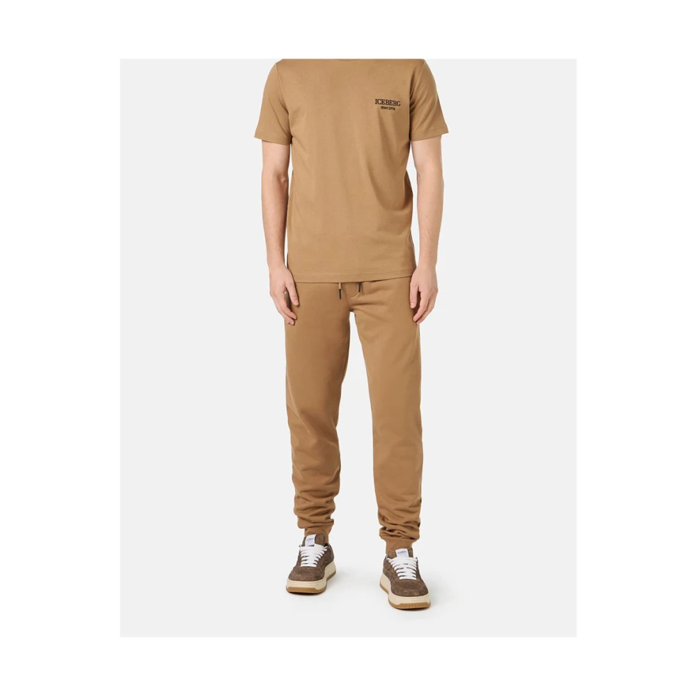 Iceberg Fleece joggers met logo Brown Heren