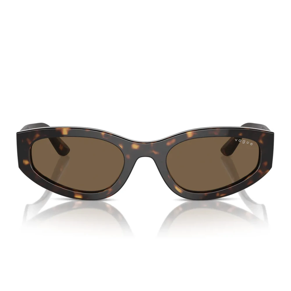 Vogue Women's Dark/Brown Irregular Geometric Sunglasses With Lenses