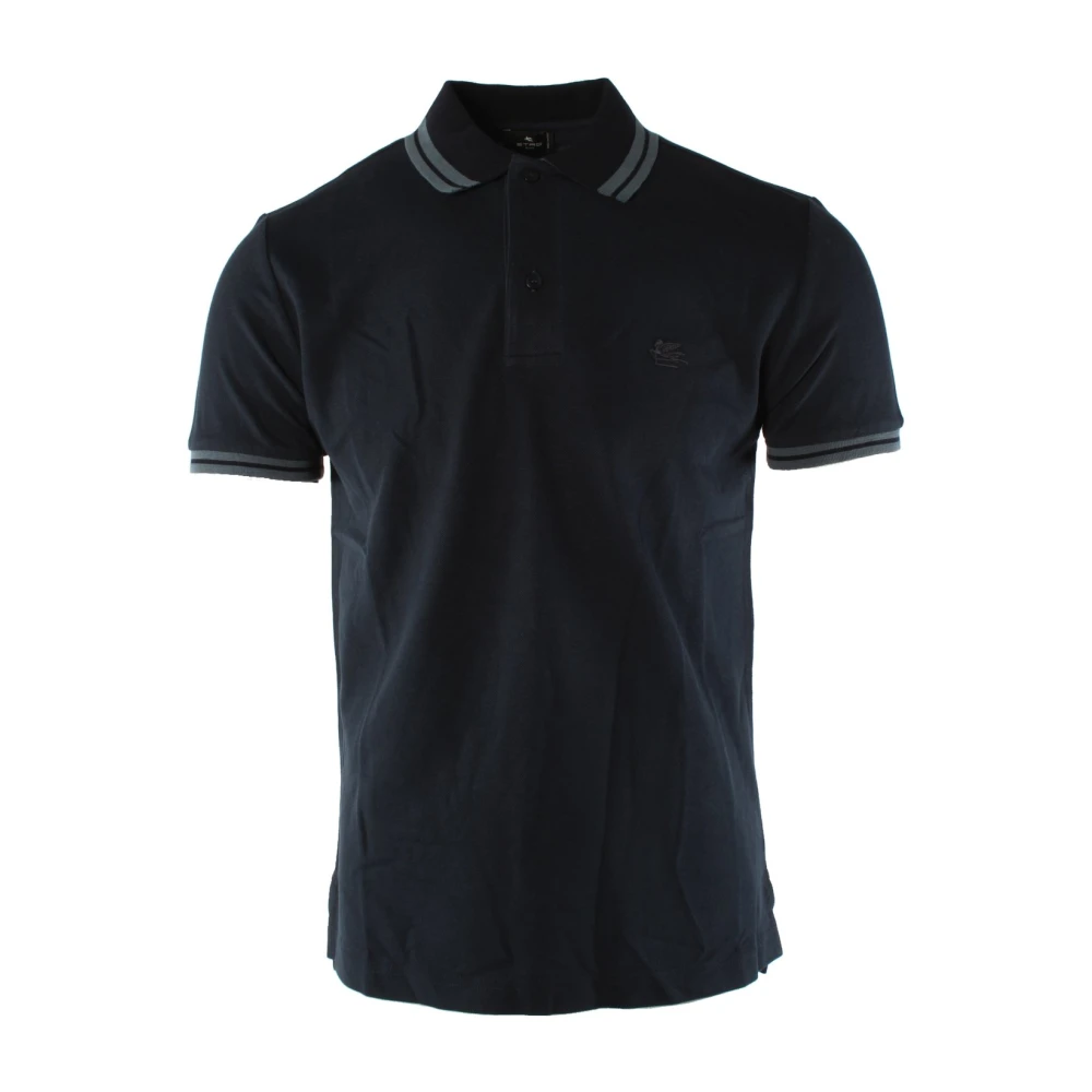 ETRO Blauw Polo Shirt voor Heren Blue Heren