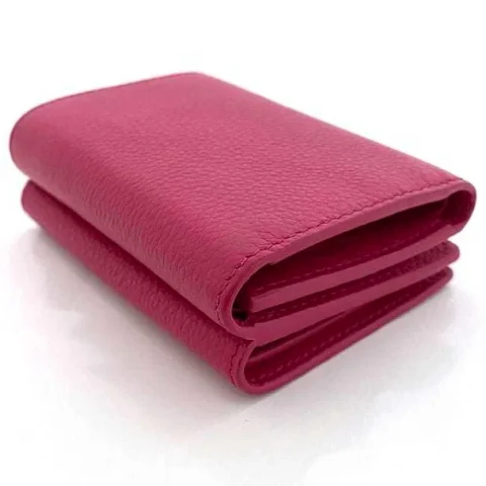 Saint Laurent Vintage Pre-owned Leather wallets Pink Dames