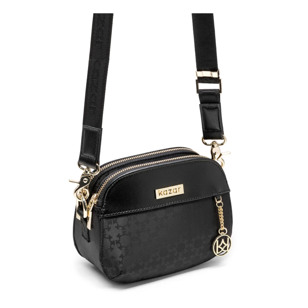 Kazar Dames zwarte messenger tas Black Dames