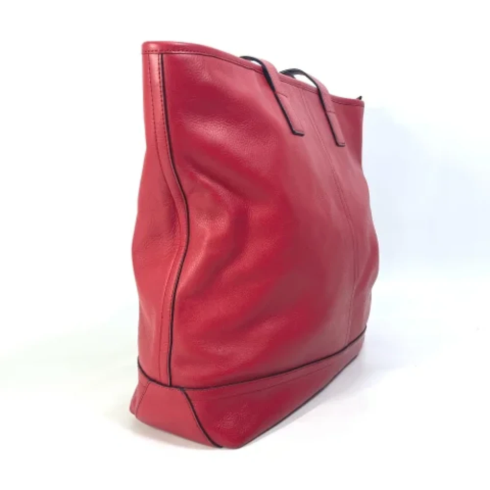 Coach Pre-owned Leather handbags Red Dames