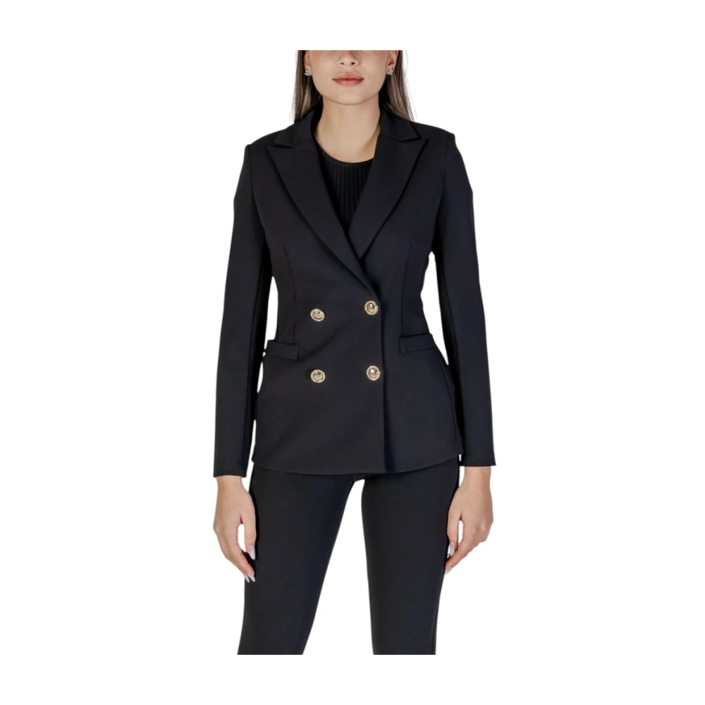 RINASCIMENTO Zwarte Polyester Damesjasje Lente Zomer Black Dames
