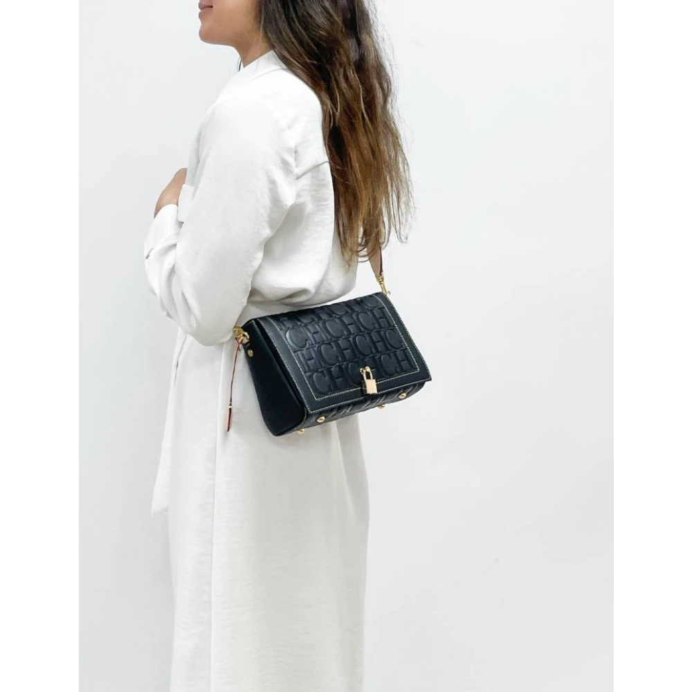 Carolina Herrera Afgesloten Crossbody Tas in Zwart Black Dames