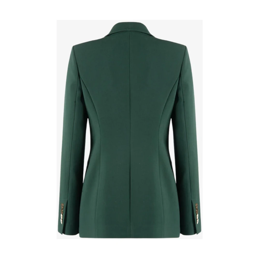Nenette Double-breasted jasje in dubbele crêpe Green Dames