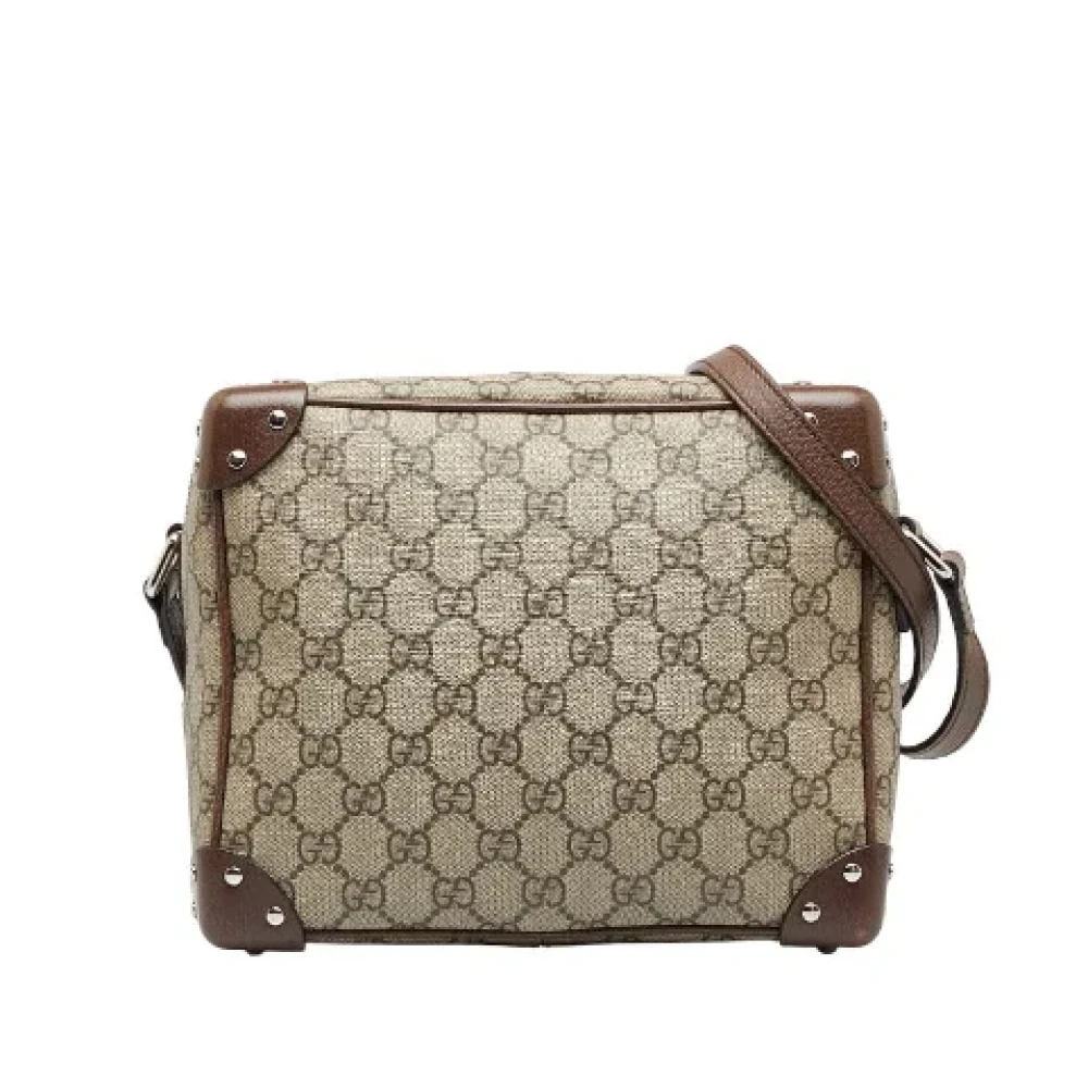 Gucci Vintage Pre-owned Canvas crossbody-bags Brown Dames