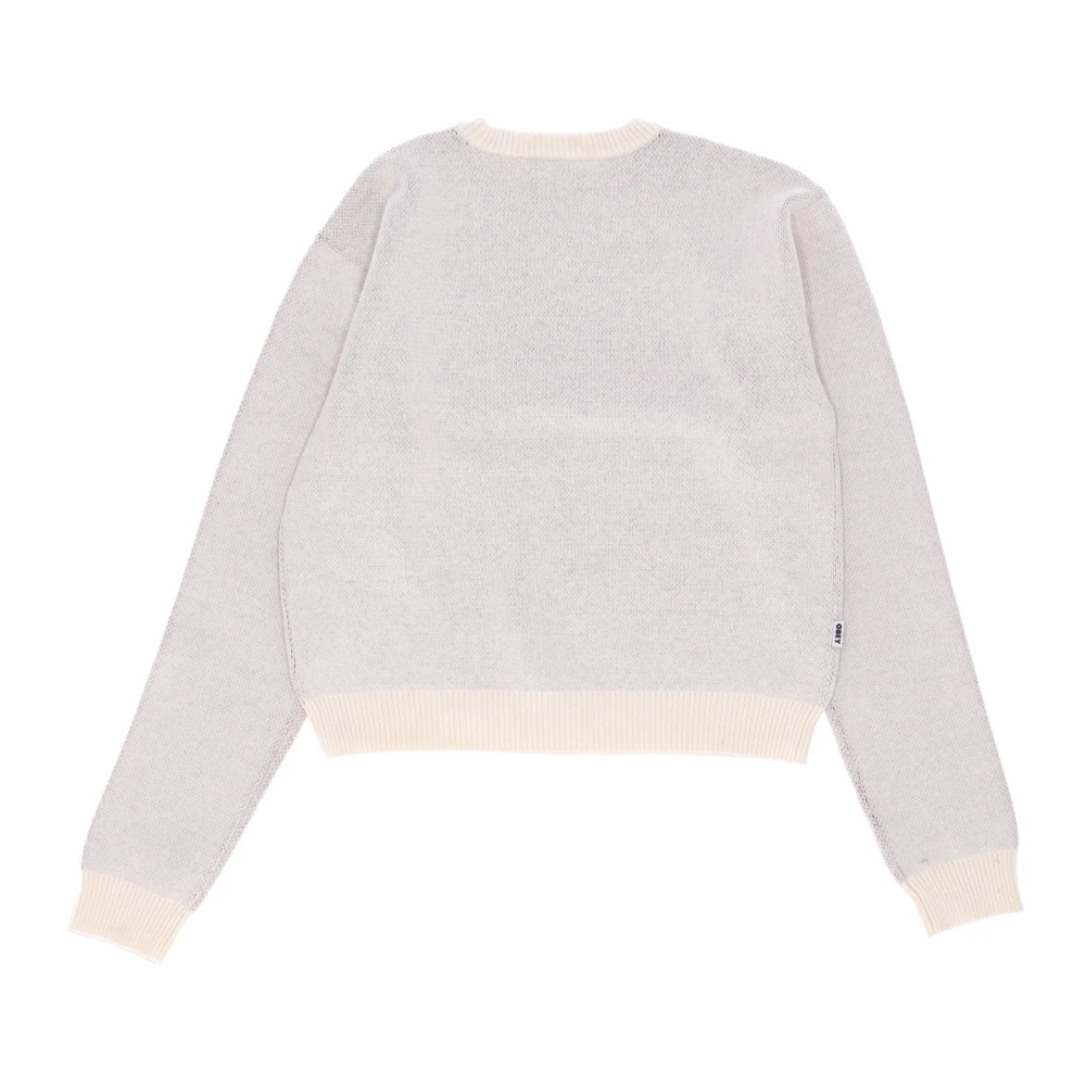 Obey Lichtgewicht Crewneck Sweater Vrouwen Beige Dames