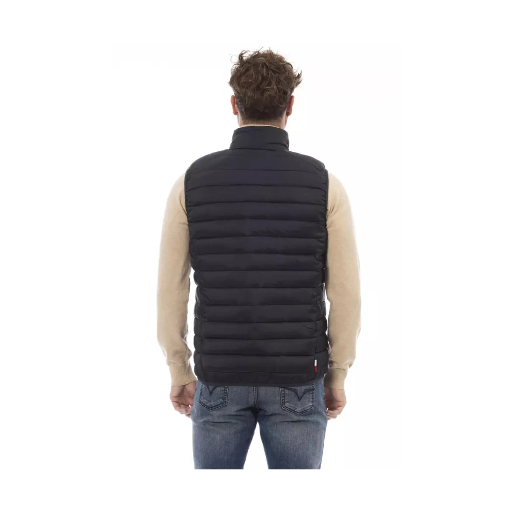 Invicta Gewatteerd Herenvest met Contrast Patch Black Heren