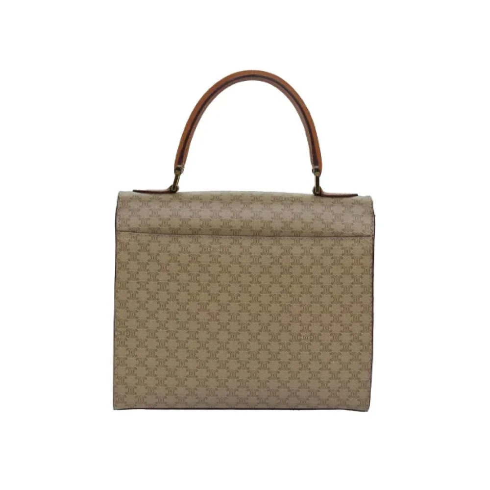 Celine Vintage Pre-owned Canvas handbags Beige Dames
