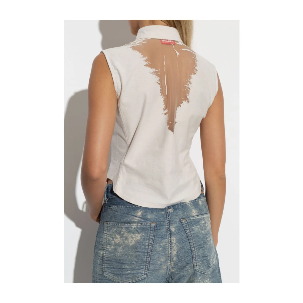 Diesel Elegante Shirt voor Vrouwen White Dames