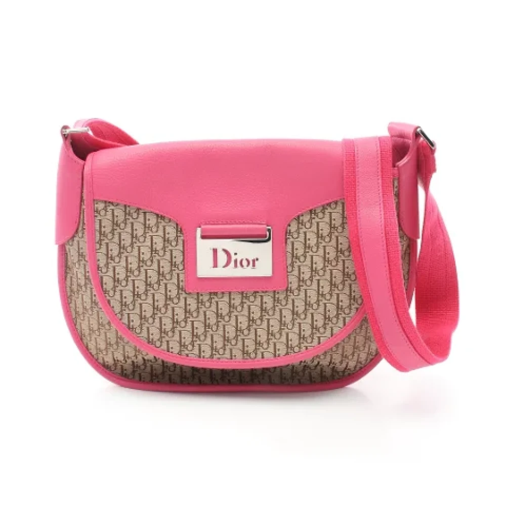 Dior Vintage Pre-owned Leather dior-bags Beige Dames