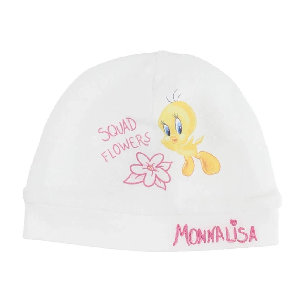 Monnalisa White Hats & Caps, Male, 3 M, Interlock Cotton Hat