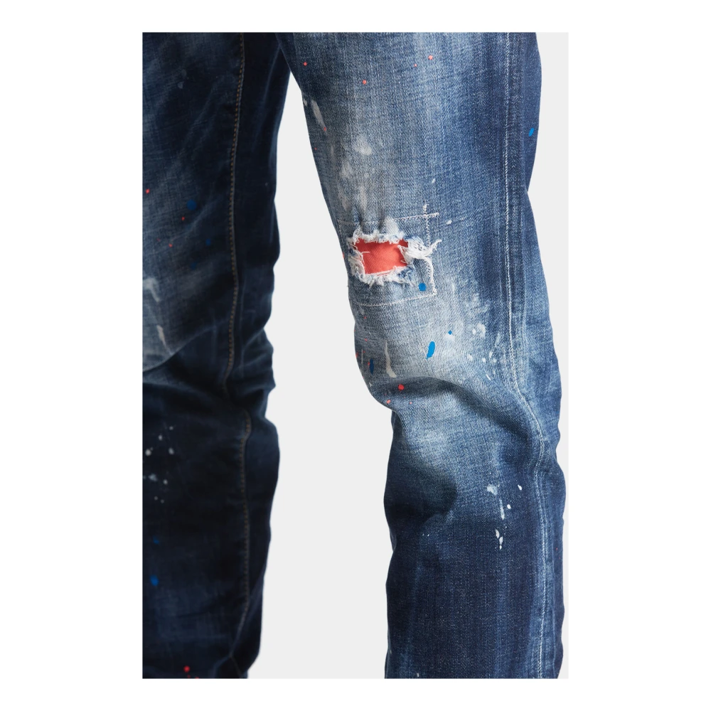 Dsquared2 Distressed Slim-fit Jeans Blue Heren