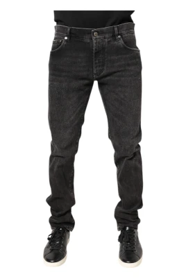 Grå Tvättad Skinny Denim Jeans