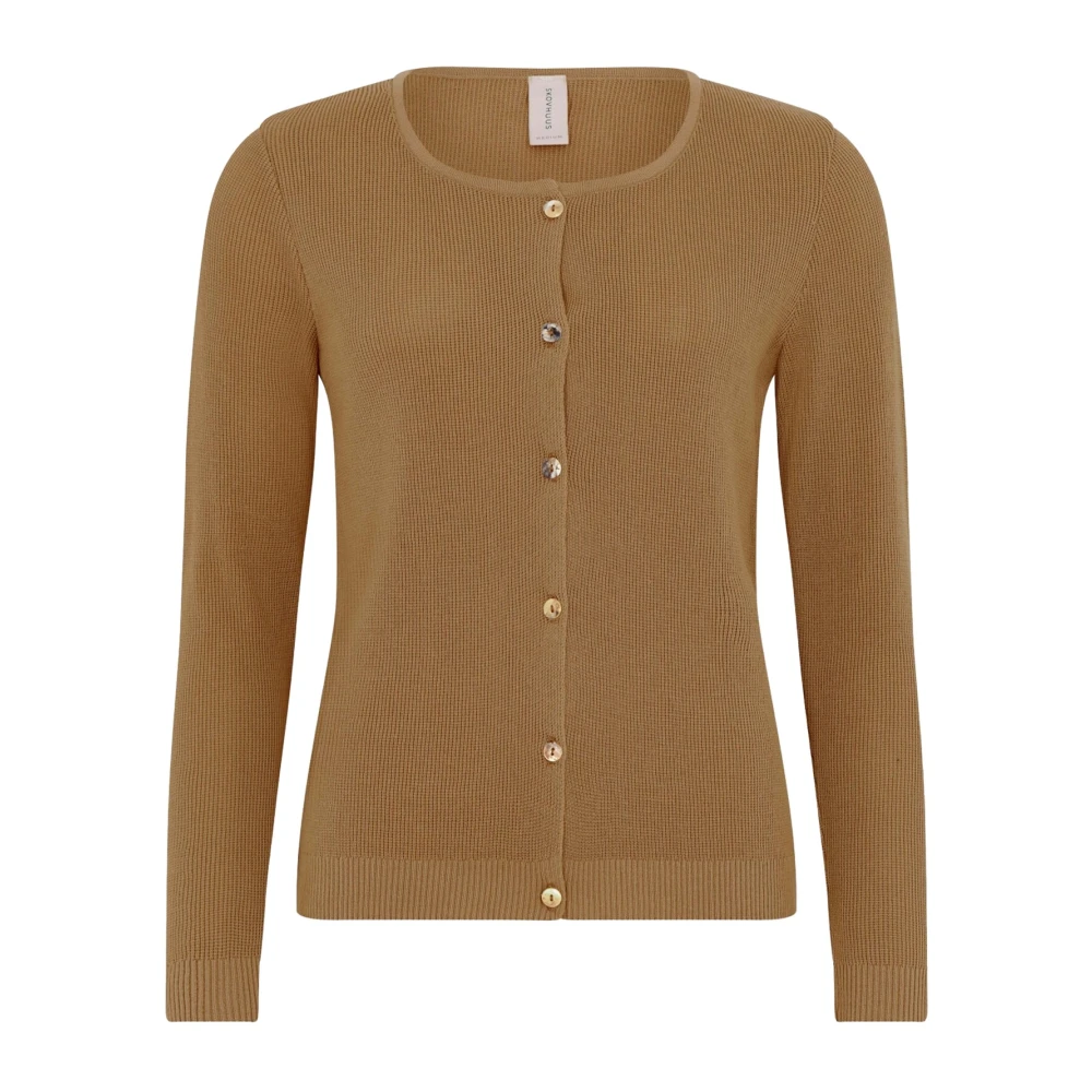 Skovhuus Brown Cardigan - Female - Cardigans - S - Knitwear