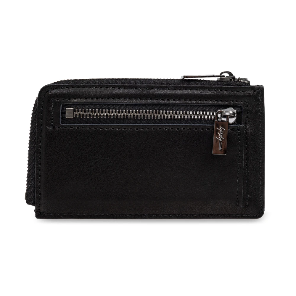 Yohji Yamamoto Leren portemonnee Black Heren