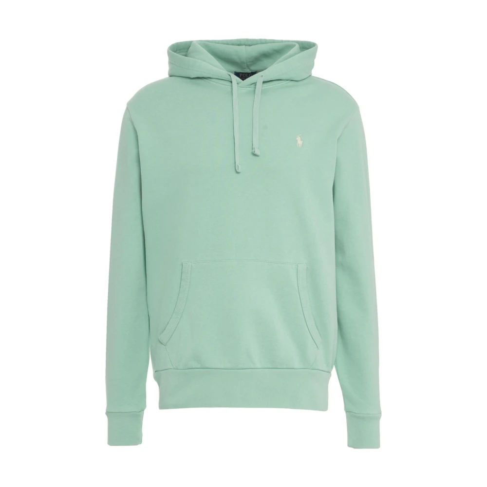 Polo Ralph Lauren Turquoise Geborduurde Hoodie Casual Stijl Green Heren