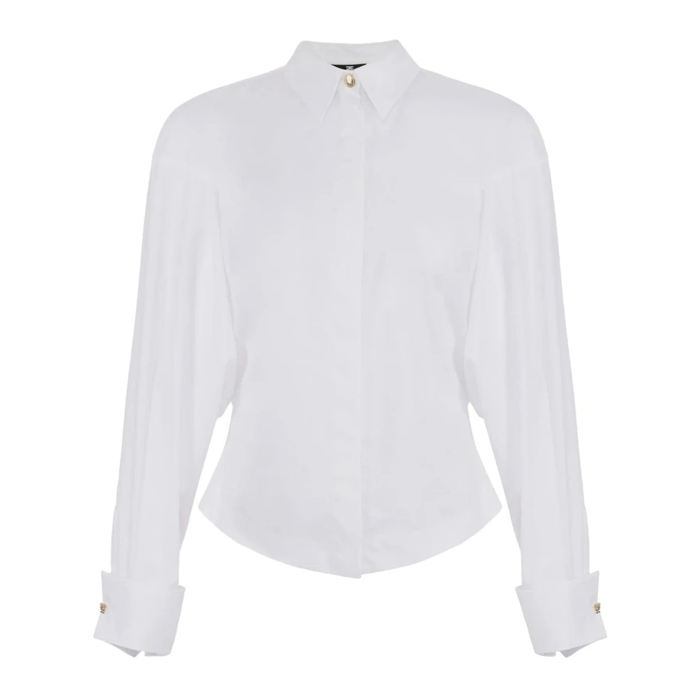 Elisabetta Franchi Witte overhemd met manchetknopen White Dames