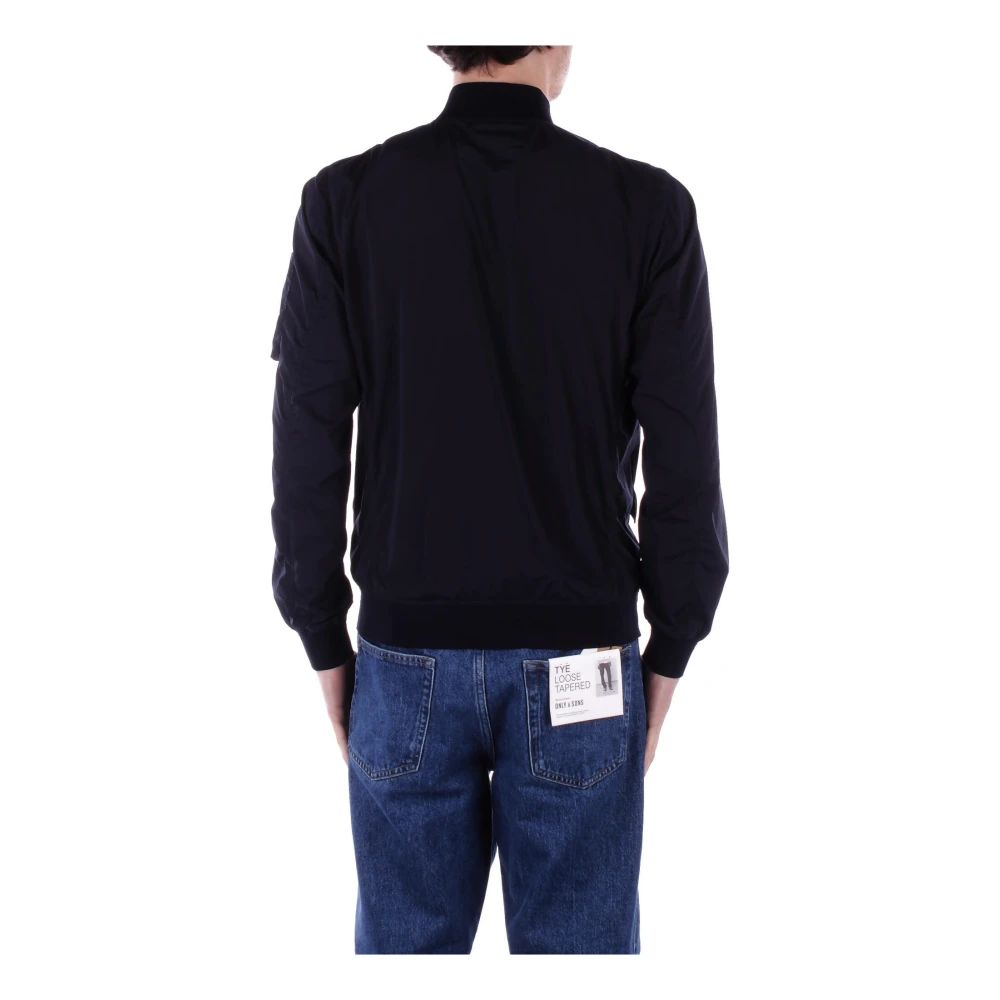 C.P. Company Slim Fit Logo Side Zip Coat Blue Heren