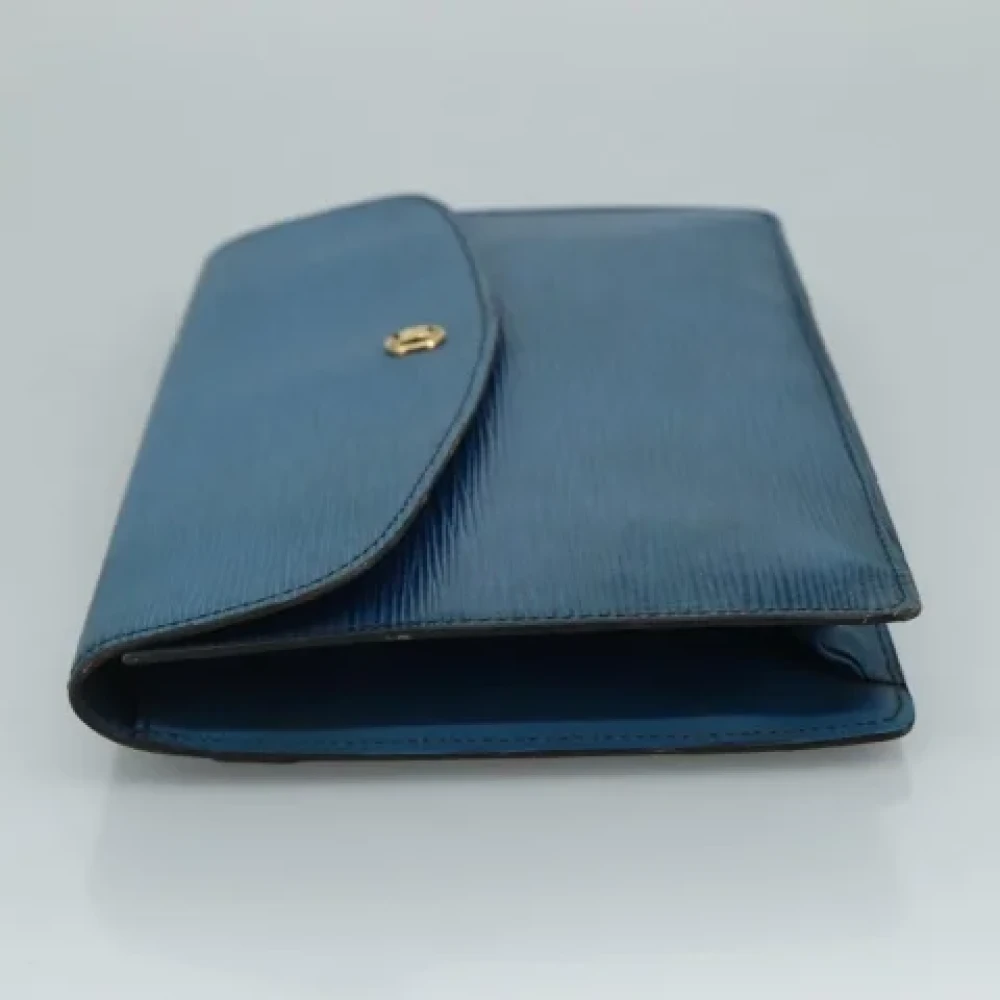 Louis Vuitton Vintage Pre-owned Leather clutches Blue Dames