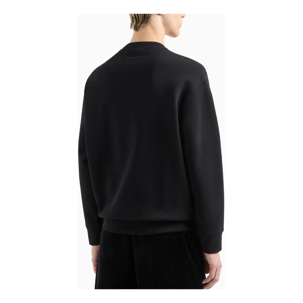 Emporio Armani Zwarte Sweater Collectie Lange Mouw Black Heren