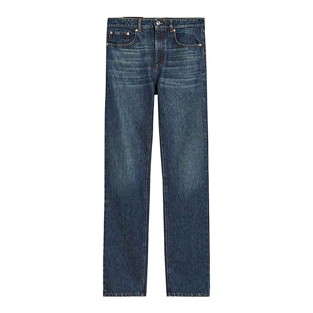 Sportmax Blue Straight Fit Jeans, Female, W27, Casual Denim Jeans